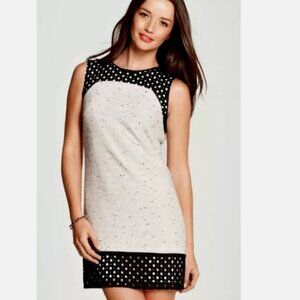 Ann Taylor Tweed Dot Sleeveless Dress - Size 00P Business Casual Preppy Mini